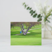 Golf-Einladung Postkarte (Stehend Vorderseite)
