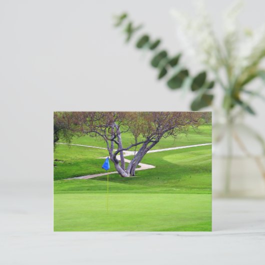 Golf-Einladung Postkarte (Stehend Vorderseite)