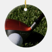 Golf-Eisen und Ball-Verzierung Keramik Ornament (Hinten)