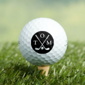 Golf Elegante Moderne Monogramm-Typografie Name Golfball (Insitu T-Shirt)