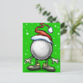 Golf Elf Postkarte (Stehend Vorderseite)