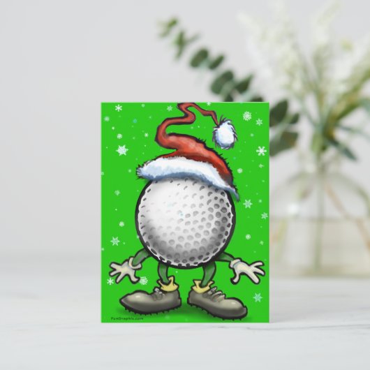 Golf Elf Postkarte (Stehend Vorderseite)