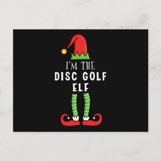 Golf Elf Weihnachts-Familiengeschenk Postkarte (Vorderseite)