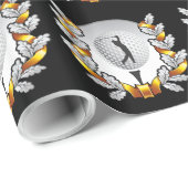 Golf Emblem Packpapier. Geschenkpapier (Rolleneckpunkt)