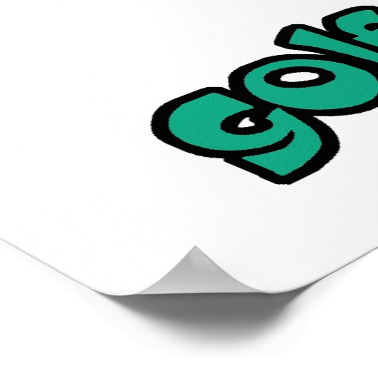 Golf entlastet Stress Spaß Poster (Ecke)