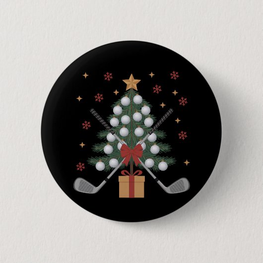 Golf Equipment Christmas Tree Christmas Golf Button (Vorderseite)