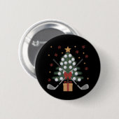 Golf Equipment Christmas Tree Christmas Golf Button (Vorne & Hinten)