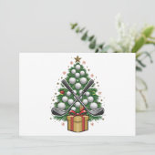 Golf Equipment Christmas Tree Christmas Golf Feiertagskarte (Stehend Vorderseite)