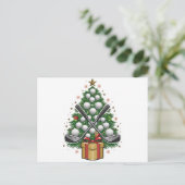 Golf Equipment Christmas Tree Christmas Golf Feiertagspostkarte (Stehend Vorderseite)