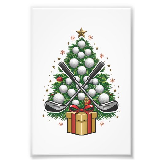 Golf Equipment Christmas Tree Christmas Golf Fotodruck (Vorne)