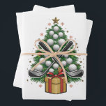 Golf Equipment Christmas Tree Christmas Golf Geschenkpapier Set<br><div class="desc">Golf Equipment Christmas Tree Christmas Golf</div>