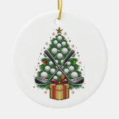 Golf Equipment Christmas Tree Christmas Golf Keramik Ornament (Vorne)