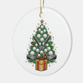 Golf Equipment Christmas Tree Christmas Golf Keramik Ornament (Links)