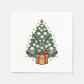 Golf Equipment Christmas Tree Christmas Golf Serviette (Vorderseite)
