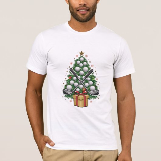 Golf Equipment Christmas Tree Christmas Golf T-Shirt (Vorderseite)