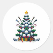 Golf Equipment Christmas Tree Weihnachtsbaum Golfe Runder Aufkleber (Vorderseite)