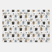 Golf Equipment on Christmas Graphic Background Geschenkpapier Set (Vorderseite 3)