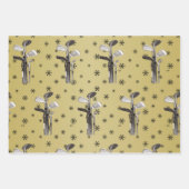 Golf Equipment on Christmas Graphic Background Geschenkpapier Set (Vorderseite 2)