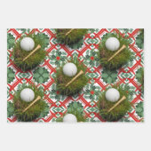 Golf Equipment on Christmas themed Geschenkpapier Set (Vorderseite)