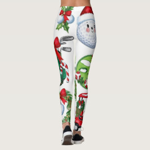 Golf Equipment Weihnachten zum Thema Golfer Leggings