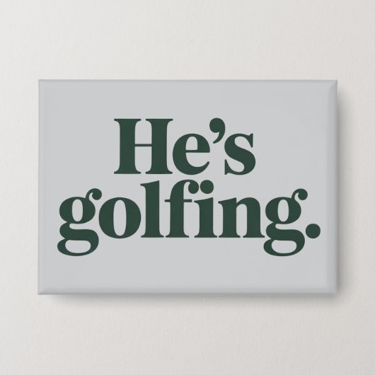 Golf Er ist Golf spielender Ehemann Geschenke Lust Button (Vorderseite)