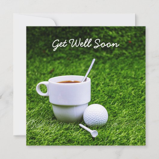 Golf erholen sich mit einer Tasse Tee und einem Go (Vorderseite)