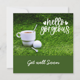 Golf erholen sich mit einer Tasse Tee und einem Go Karte