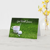 Golf erholen sich mit einer Tasse Tee und einem Go Karte (Gelbe Blume)