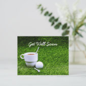 Golf erholen sich mit einer Tasse Tee und einem Go Postkarte (Stehend Vorderseite)