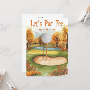 Golf Erntedank Party Herbstgolfplatz Einladung