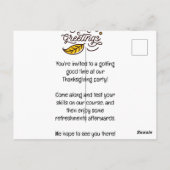 Golf Erntedank zum Thema Golfer Postkarte (Rückseite)