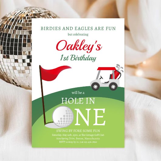 Golf Erste Geburtstagseinladung Einladung