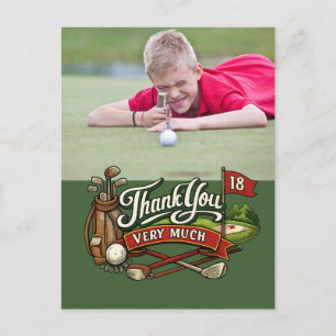 Golf Erstellen Sie Ihre eigene Dankeskkarte Postkarte