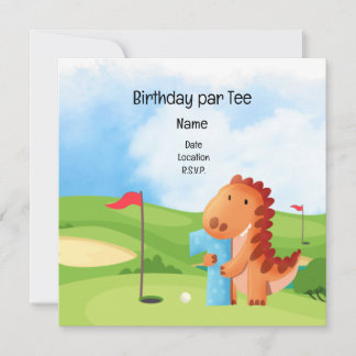 Golf Erster Geburtstag Thema für Kinder-Golfer-Par Einladung