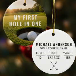 Golf Erstes Loch in One Golfplatz Foto Ornament
