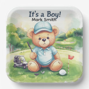 Golf Es ist ein Junge Baby Shower Papierplatten  Pappteller