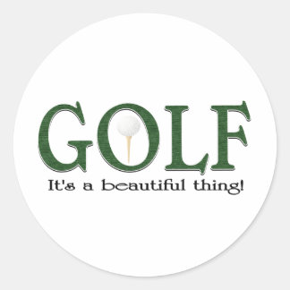 Golf Es ist eine schöne Sache Runder Aufkleber