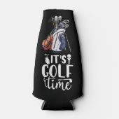 Golf es ist Golfzeit für Golfer Flaschenkühler (Vorderseite)