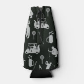 Golf es ist Golfzeit für Golfer Flaschenkühler (Rückseite)