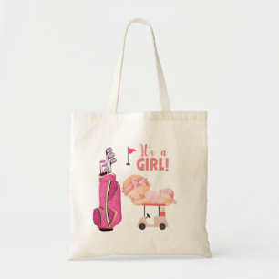 Golf es ist Mädchen für Mädchen goldfarben Thema Tragetasche