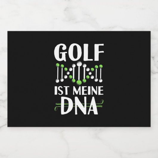Golf Es ist meine DNA Schaumweinetikett (Einzelnes Label)
