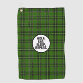 Golf, essen, schlafen, Golf Handtuch wiederholen (Vorderseite)