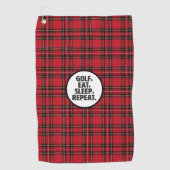 Golf, essen, schlafen, Golf Handtuch wiederholen (Vorderseite)