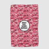 Golf, essen, schlafen, Golf Handtuch wiederholen (Vorderseite)