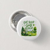 Golf essen schlafen golf wiederholen button (Vorne & Hinten)