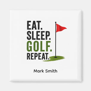 Golf Essen Schlafen Golf Wiederholen Magnet