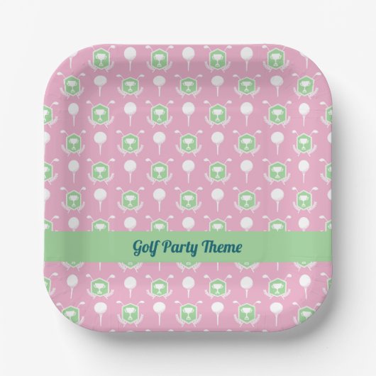 Golf Event Celebration Paper Plate Pappteller (Vorderseite)