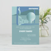 Golf-Event par-tee Golf Geburtstag Einladung (Stehend Vorderseite)