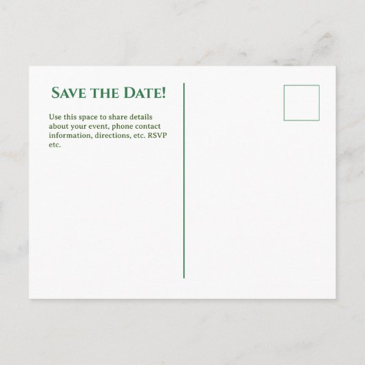 Golf-Event "Save the Date" Einladung Postkarte (Rückseite)
