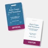 Golf Event Security Badge – Security & Access Pass Ausweis (Vorder- & Rückseite)